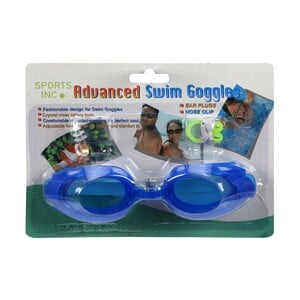 Sports INC Kids Swimming Goggles with Ear Plugs, Nose Clip, Set 1198