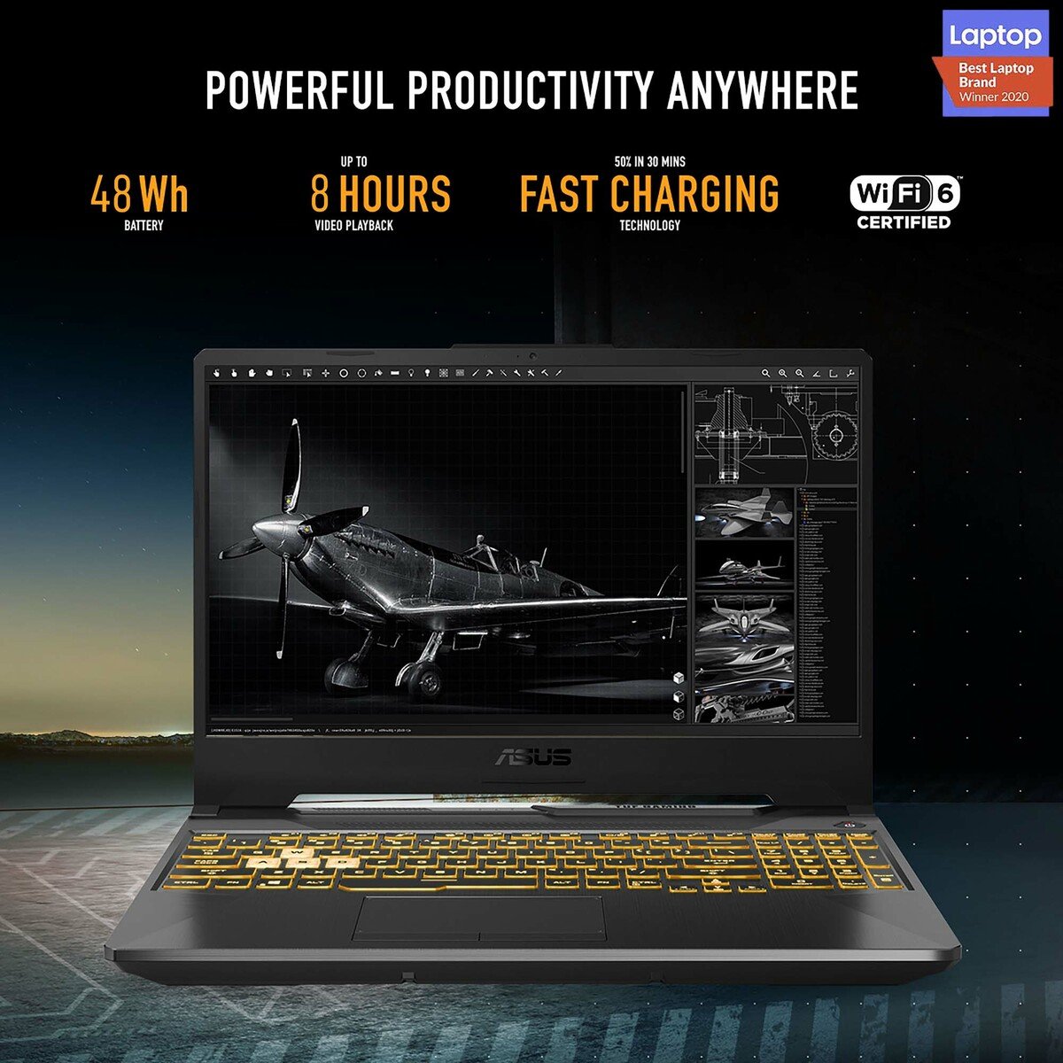 Asus Gaming Laptop FX506HC-HN002T ,Intel Core i5-11400H Processor ,8GB RAM,512GB SSD,15.6 Inches,FHD,Windows10,Grey