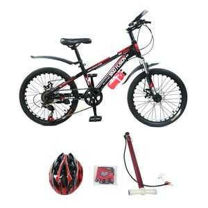سكيد فيوجن دراجة 18 بوصة + خوذة + قفازات + مضخة يدوية BD5 - لون أحمر