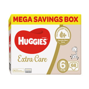 Huggies Diaper Extra Care Mega Box Size 6, 15+kg 68pcs