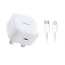Trands 30W PD Travel Charger with Type-C to Lightning Cable PC946, White