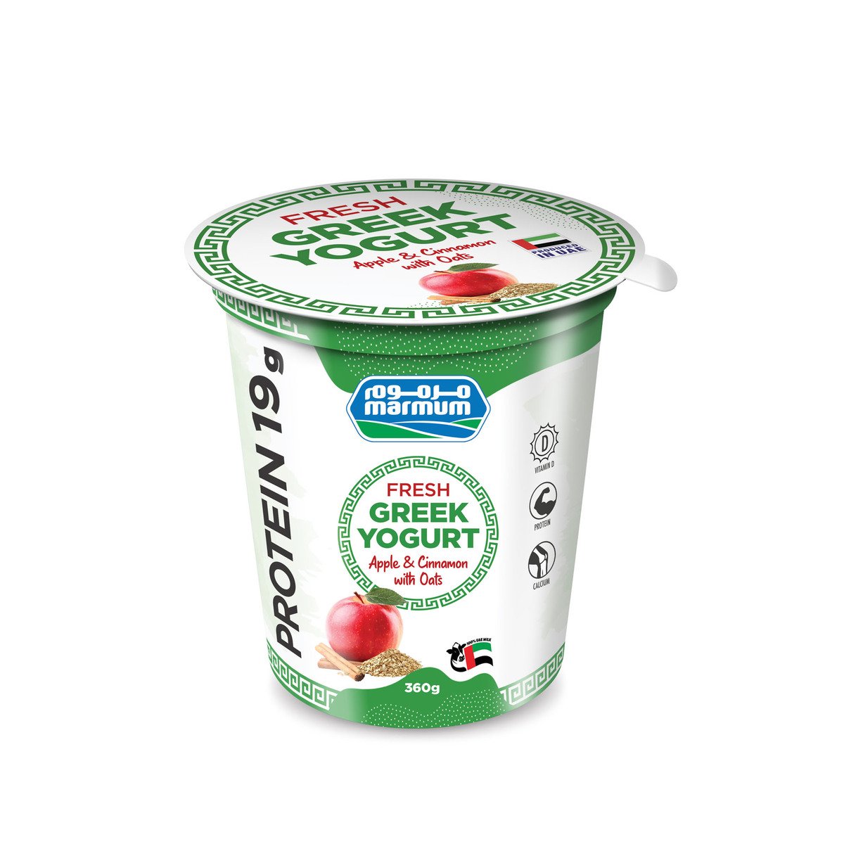 Marmum Fresh Greek Yogurt Apple & Cinnamon With Oats 360 g