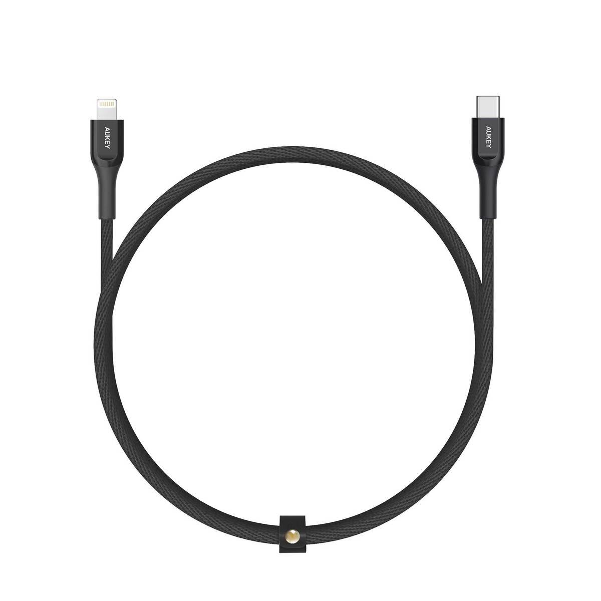 Aukey CB-AKL3 MFI 18W USB C To Lightning Kevlar Cable - 1.2 Meter