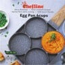 Chefline Marble Egg Fry Pan, 4 Cups, Grey, CK0191