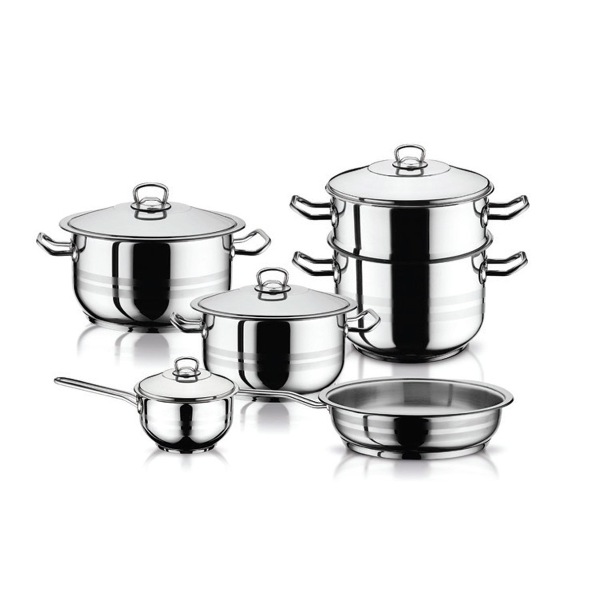 Hascevher Stainless Steel Cookware Set 10pcs Gastro