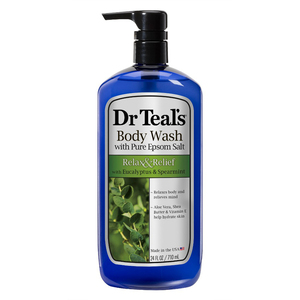 Dr. Teals Pure Epsom Salt Body Wash Relax & Relief With Eucalyptus & Spearmint 710ml