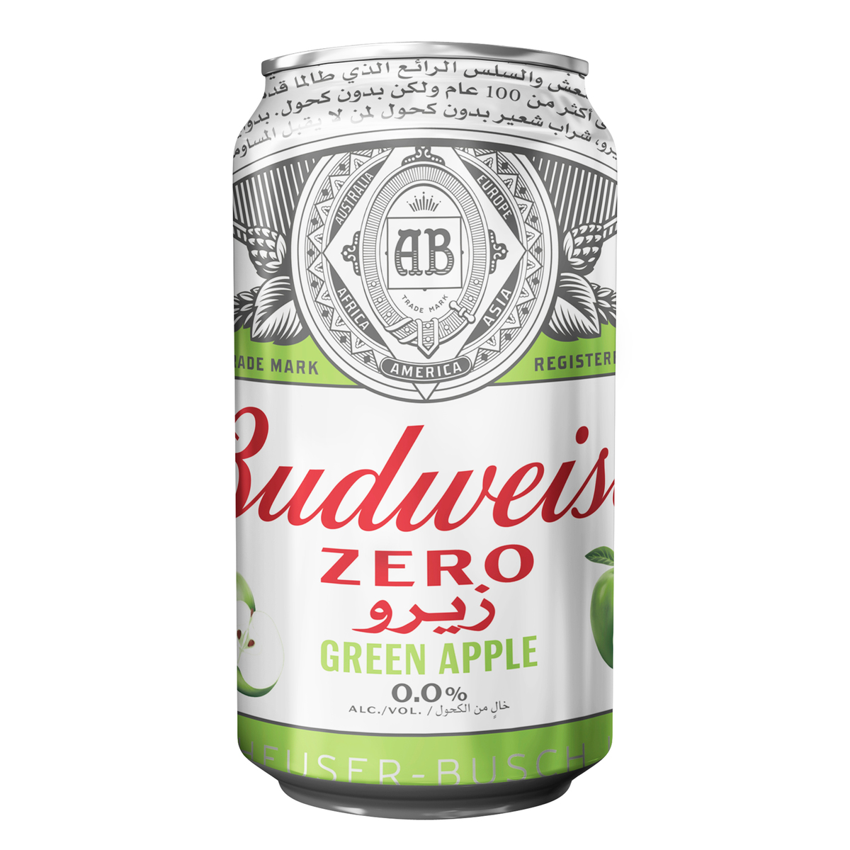 Buy Budweiser Zero 0% Green Apple Alcohol Free Beer 6 x 330ml Online at Best Price | Non Alcoholic Beer | Lulu Kuwait in Saudi Arabia