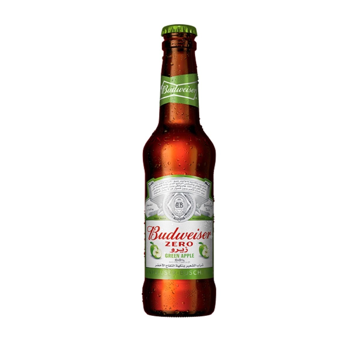 اشتري قم بشراء Budweiser Zero Green Apple Bottle 330ml Online at Best Price من الموقع - من لولو هايبر ماركت Non Alcoholic Beer في الكويت