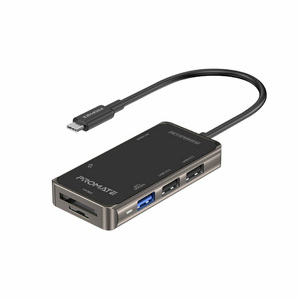 Promate Ultra-Fast Compact Multi-Port USB-C Hub ,PrimeHub-Lite