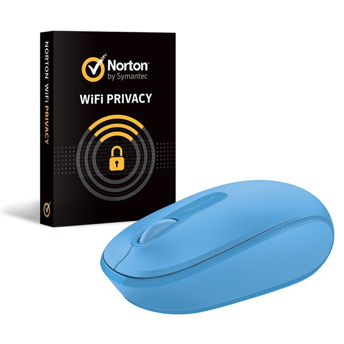 Microsoft Wireless Mouse 1850 + Norton WiFi Privacy (Combo Pack)