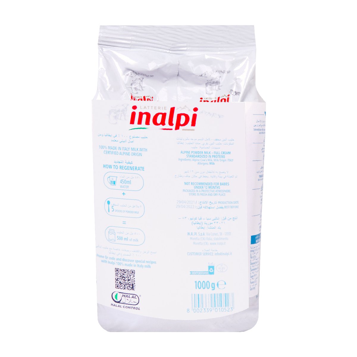 Latterie Inalpi Alpine Powder Milk Skimmed 1kg