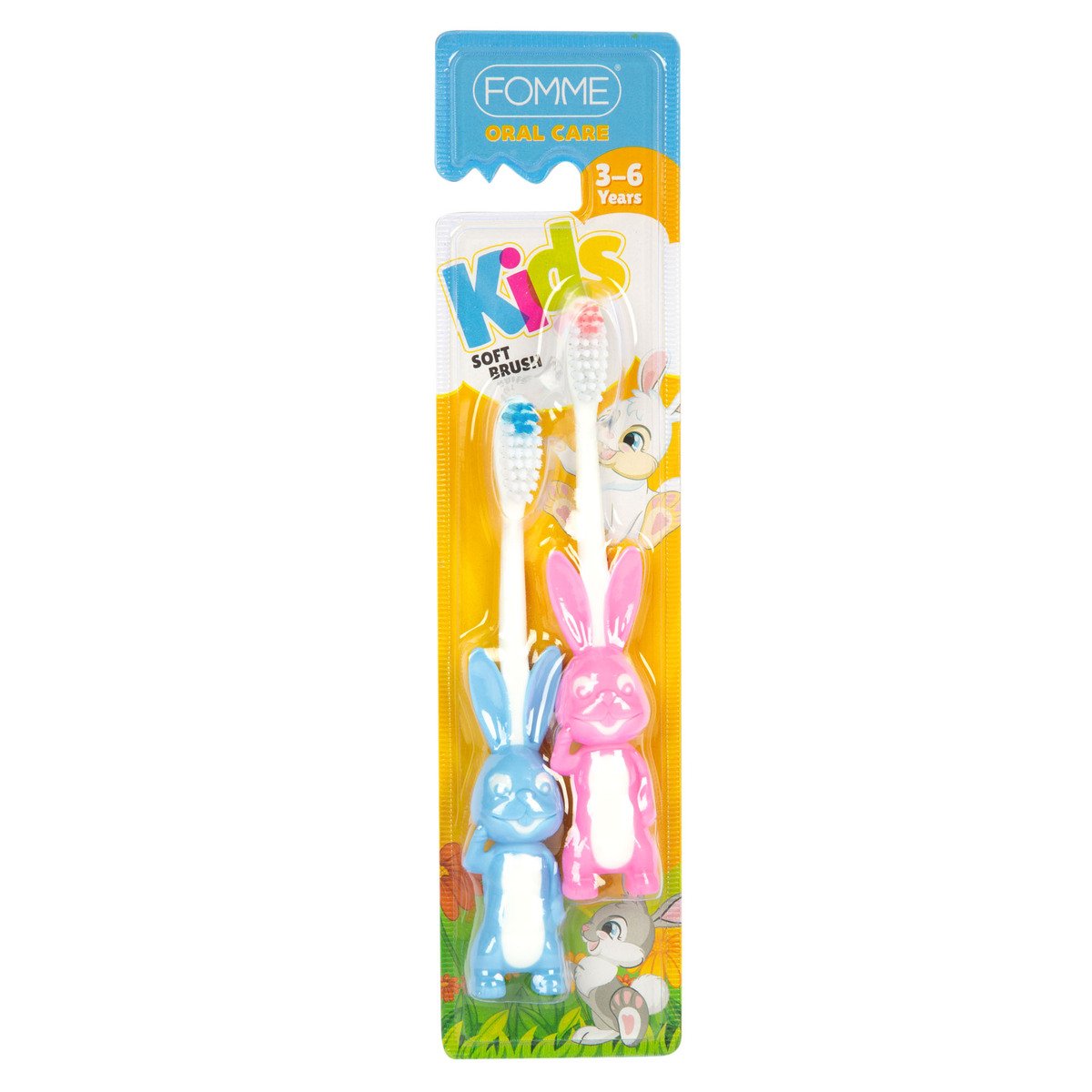Fomme Oral Care Soft Kids Toothbrush For 3-6 Years 2 pcs