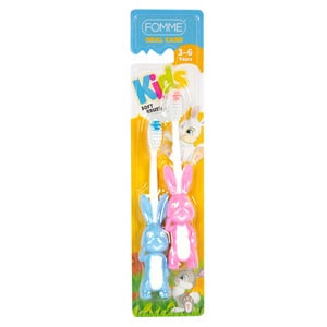 Fomme Oral Care Soft Kids Toothbrush For 3-6 Years 2pcs