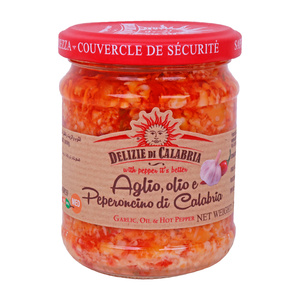 Delizie Di Calabria Garlic, Oil & Hot Pepper 180g