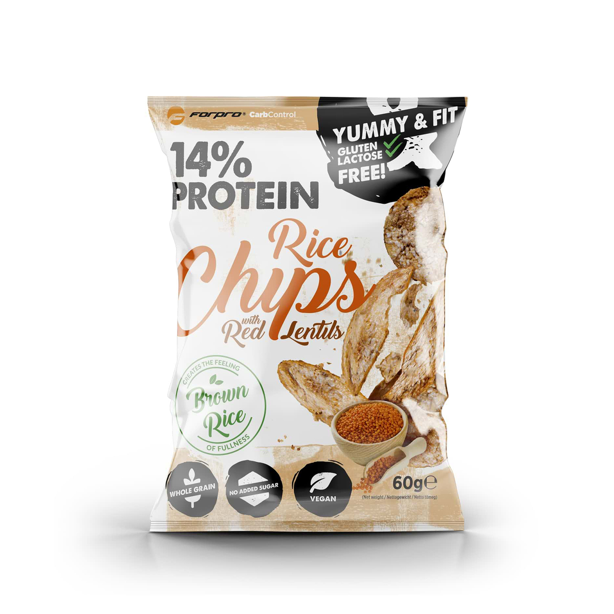 Forpro Rice Chips With Red Lentils 60 g