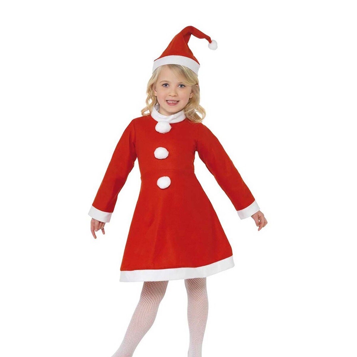 Party Fusion X'mas Girls Santa Costume 4-6 Year Old Kids 3s