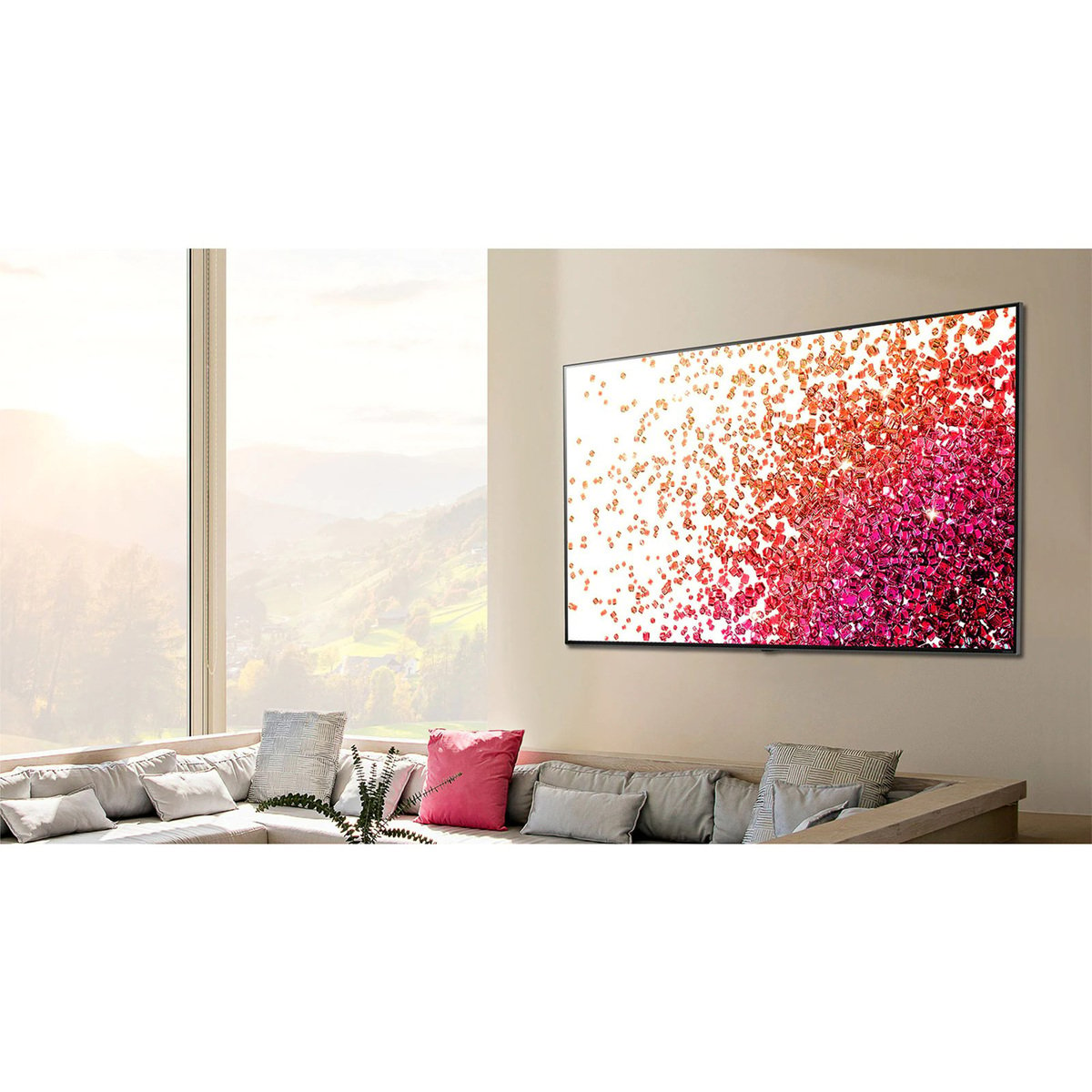 إل جي تلفزيون 75بوصة NanoCell TV NANO75 Series Cinema Screen Design, New 2021, 4K Active HDR webOS Smart with ThinQ AI