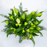 Bunch Of Scented White Lilies With Eucalyptus
