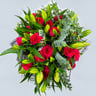 Scented Lilies, Roses And Eucalyptus Bunch