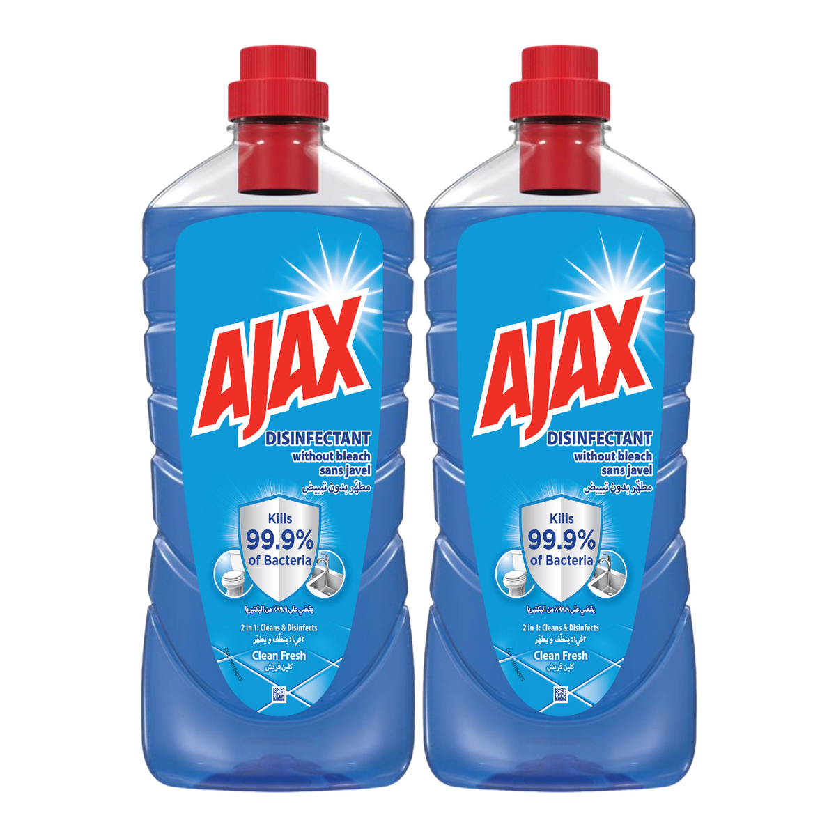 Ajax Disinfectant Without Bleach Clean 2 x 1.5Litre