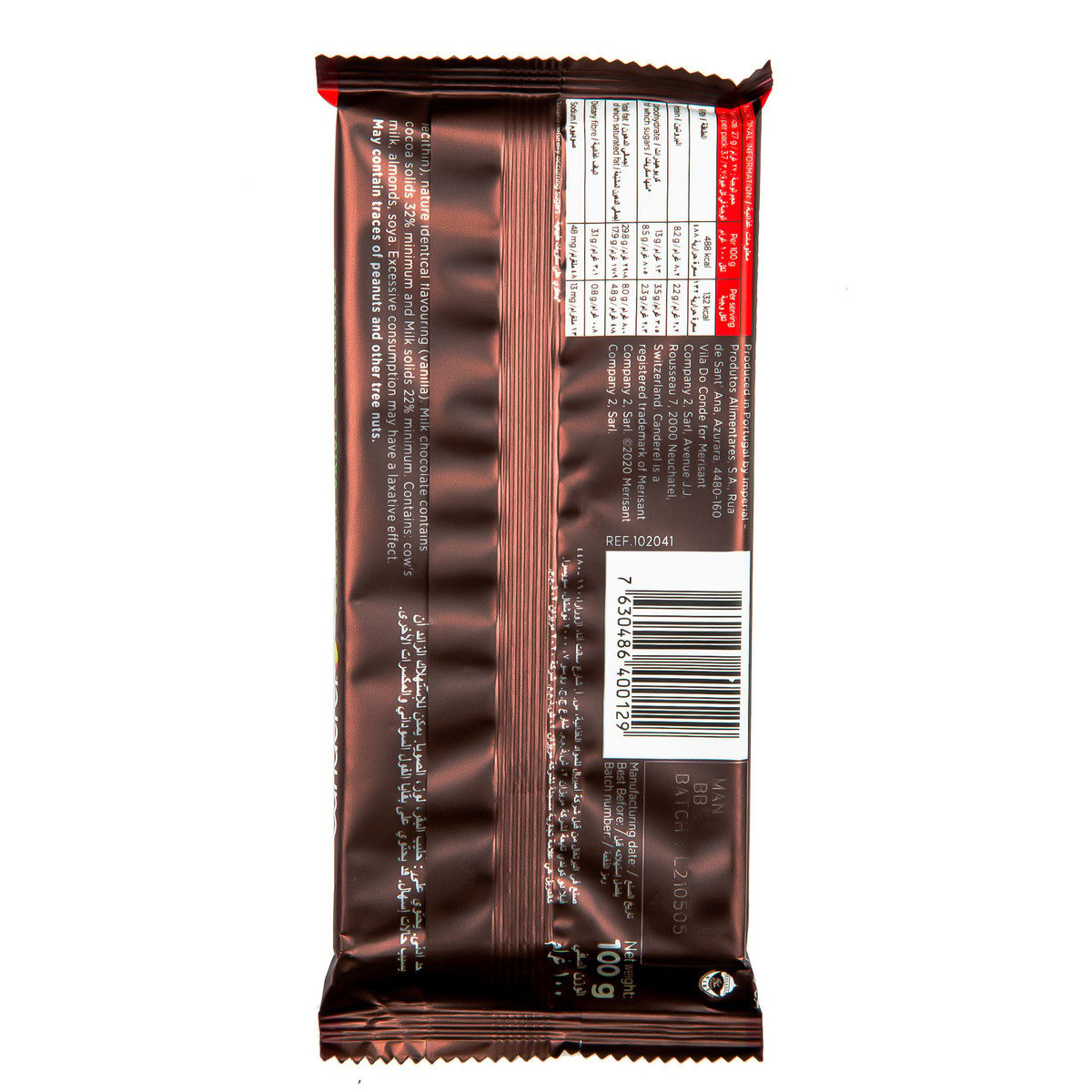 Canderel Milk Chocolate Decadent Crispy & Almonds 100 g