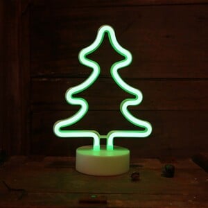 Party Fusion Battery Operated Neon X'mas Tree LED Light S180118 30cm Assorted