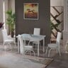 Maple Leaf Glass Dining Table + 4 Chair 100EB Assorted