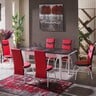 Maple Leaf Glass Dining Table + 6 Chairs 1218 Assorted