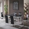 Maple Leaf Glass Dining Table + 6 Chairs 2393