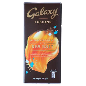 Buy Galaxy Fusions Blonde Chocolate With Sea Salt 100 g Online at Best Price | Covrd Choco.Bars&Tab | Lulu KSA in Kuwait