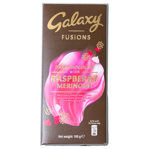 Galaxy Fusions Dark Chocolate With Raspberry Meringue 100 g