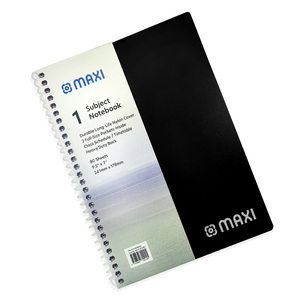 Maxi Spiral Polypropylene 1 Subject Notebook, 9.5 inch X 7 inch, 80 Sheets, Assorted Colours, MX-9-PPSUB1