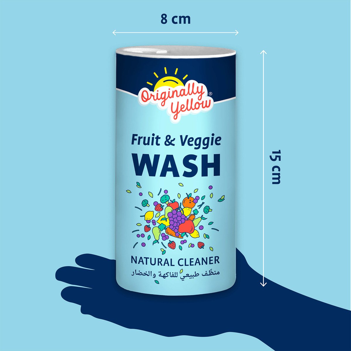 Originally Yellow Fruit & Veggie Wash Natural Cleaner 500g