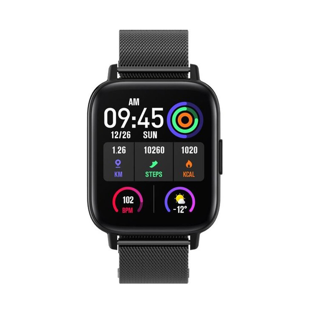 Xcell G3 Talk Smart Watch Black With Steel Strap