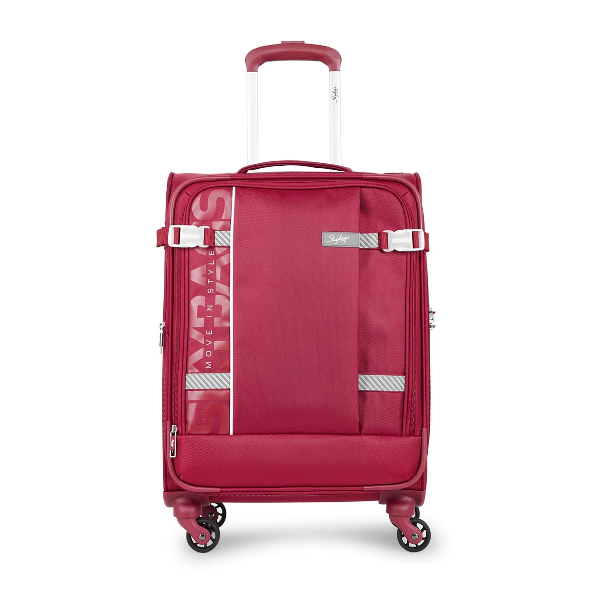 Skybags 4Wheel Soft Trolley Snazzy 59cm Caramine Red