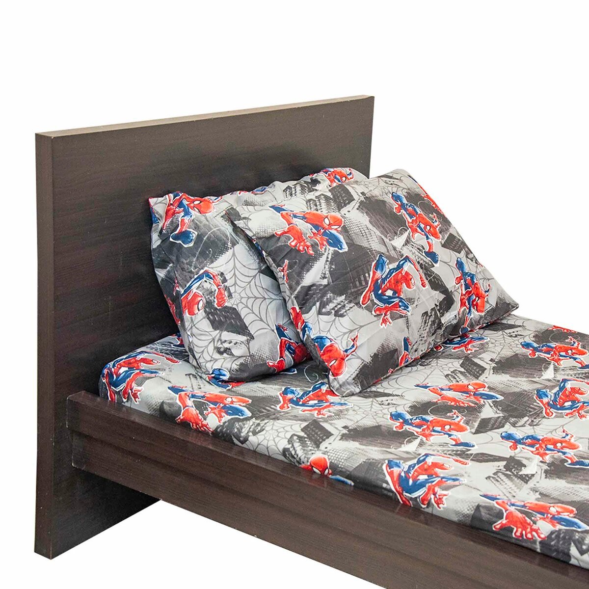 Marvel Spiderman Fitted Bed Sheet for Kids -Super Soft, Fade Resistant (Official Marvel Product) 90x190+25cm RHA11981