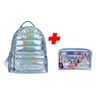 Iridescent Moonbeam Backpack 15inch + Frozen Makeup Bag