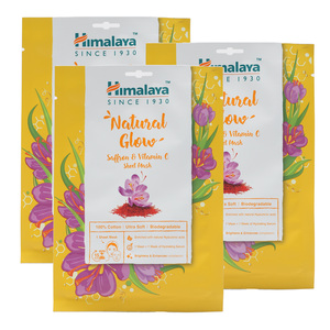 Himalaya Natural Glow Saffron Sheet & Vitamin C Mask 3 x 30 ml