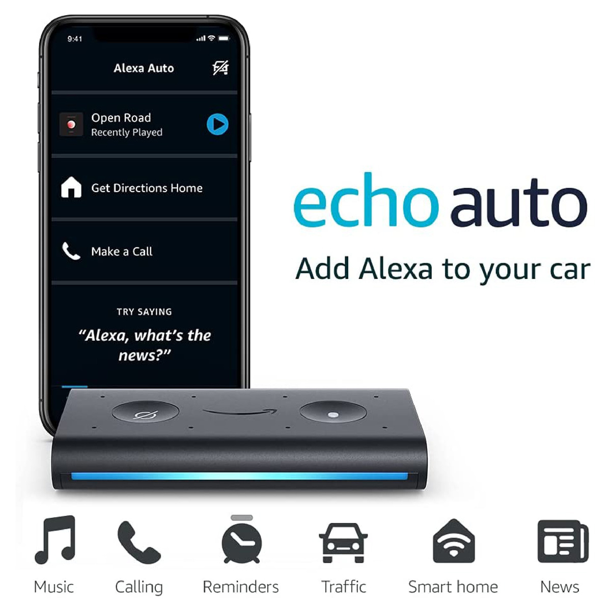 Amazon Echo Auto Hands-free Alexa in your car with your phone
