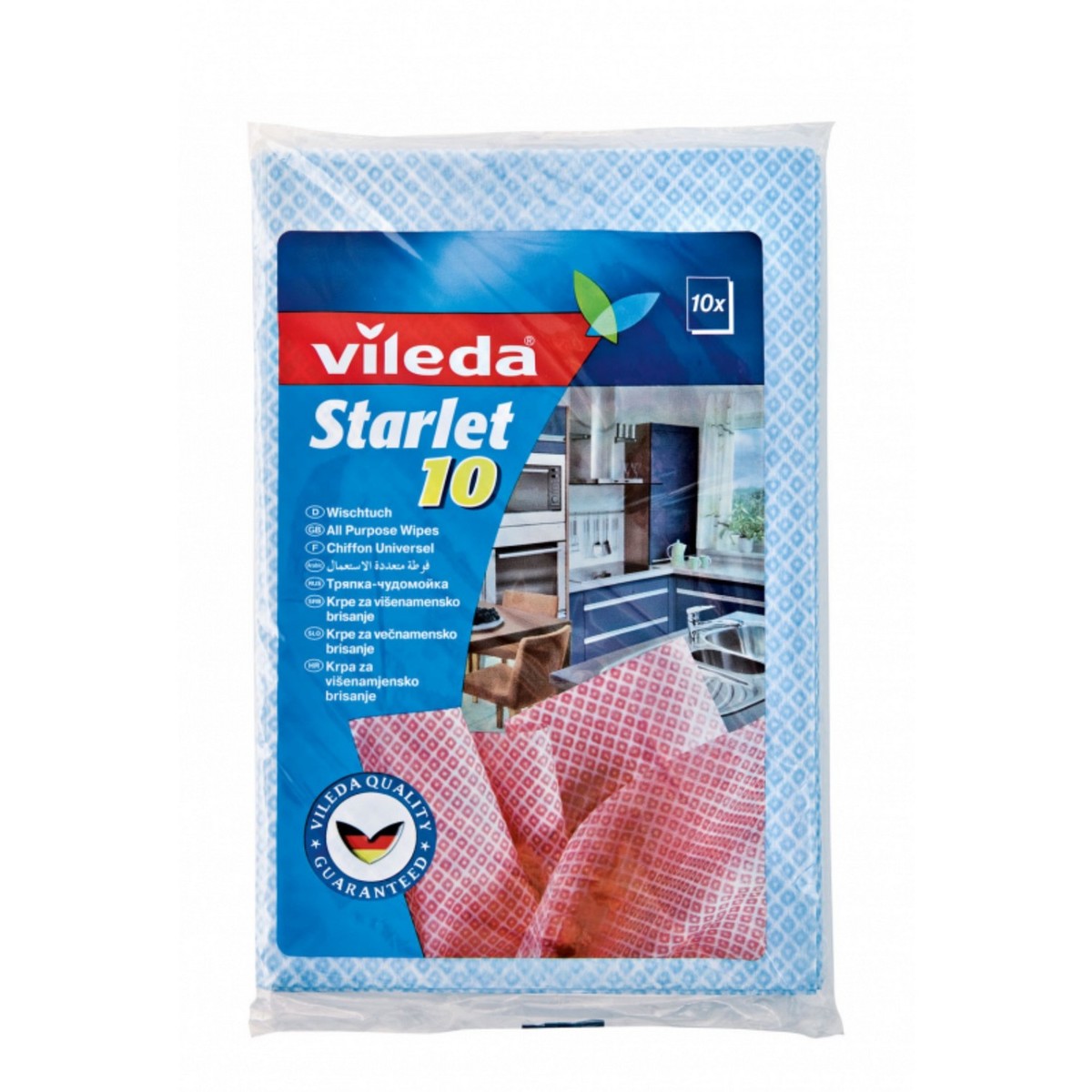Vileda Starlet All Purpose Cloth Wipes Semi-disposable Cleaning Cloth 10pcs