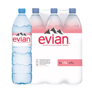 Evian Natural Mineral Water 1.5 Litres 4 + 2