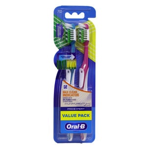 Oral B Max Clean Indicator Pro Expert Toothbrush Value Pack 2pcs