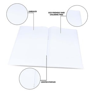 Classmate Exercise Book Centre Stapled 240x180mm 56-GSM Unruled 100 Pages Assorted