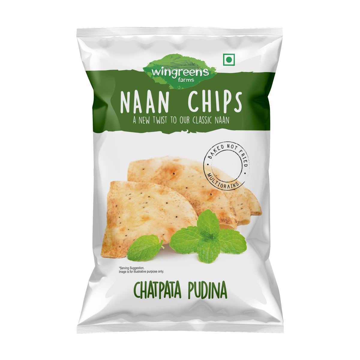 Wingreens Farms Naan Chips Chatpata Pudina 150g