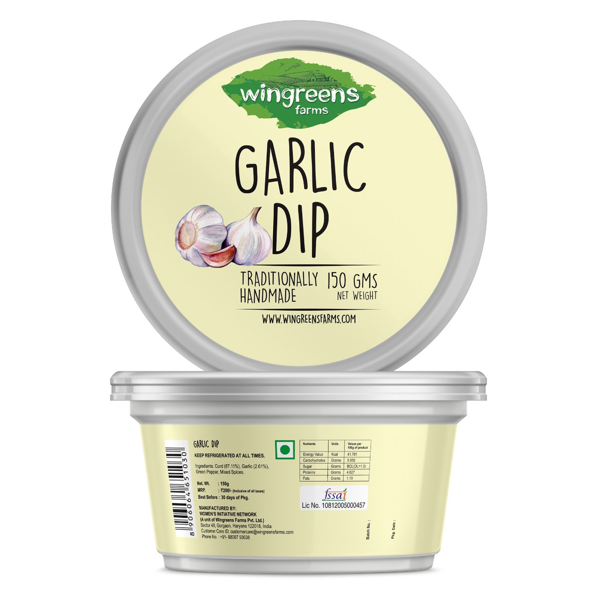 Wingreens Farms Garlic Dip 150 g