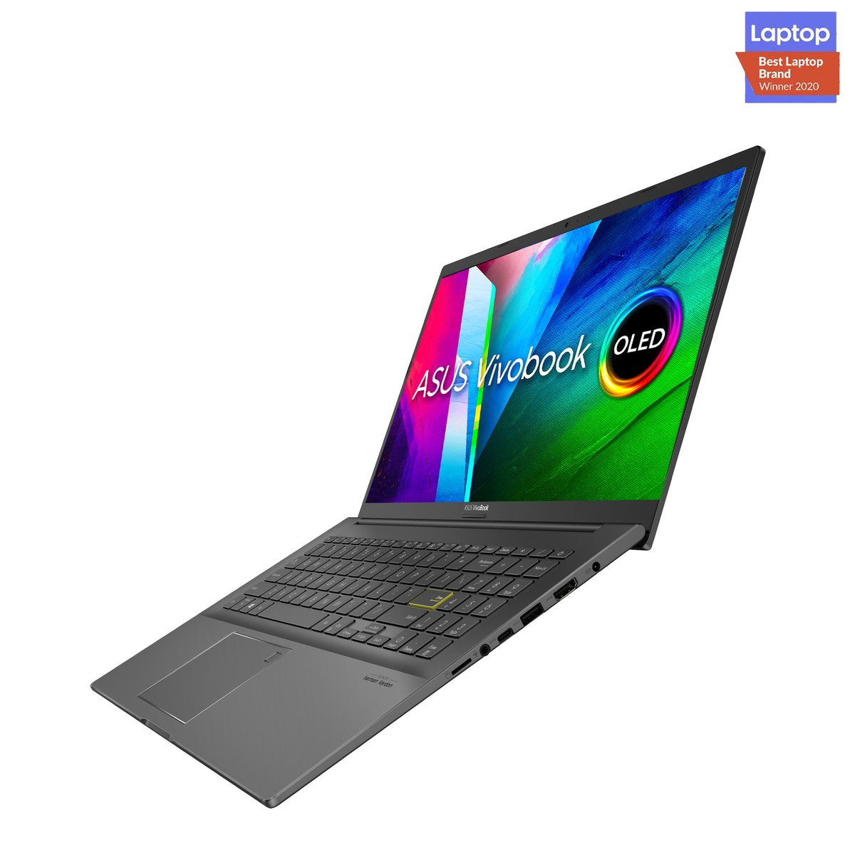 ASUS Vivobook K513EQ-OLED1B5T, Slim Laptop, Core i5-1135G7, 8GB RAM, 512GB PCIE G3 SSD, Nvidia GeForce MX 350 2GB, 15.6 inch FHD (1920X1080) 16:9 OLED, Windows 10 Home, Black
