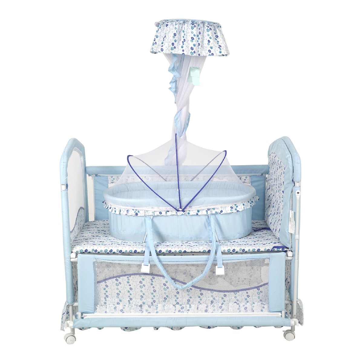 First Step Baby Steel Bed P126 L Blue