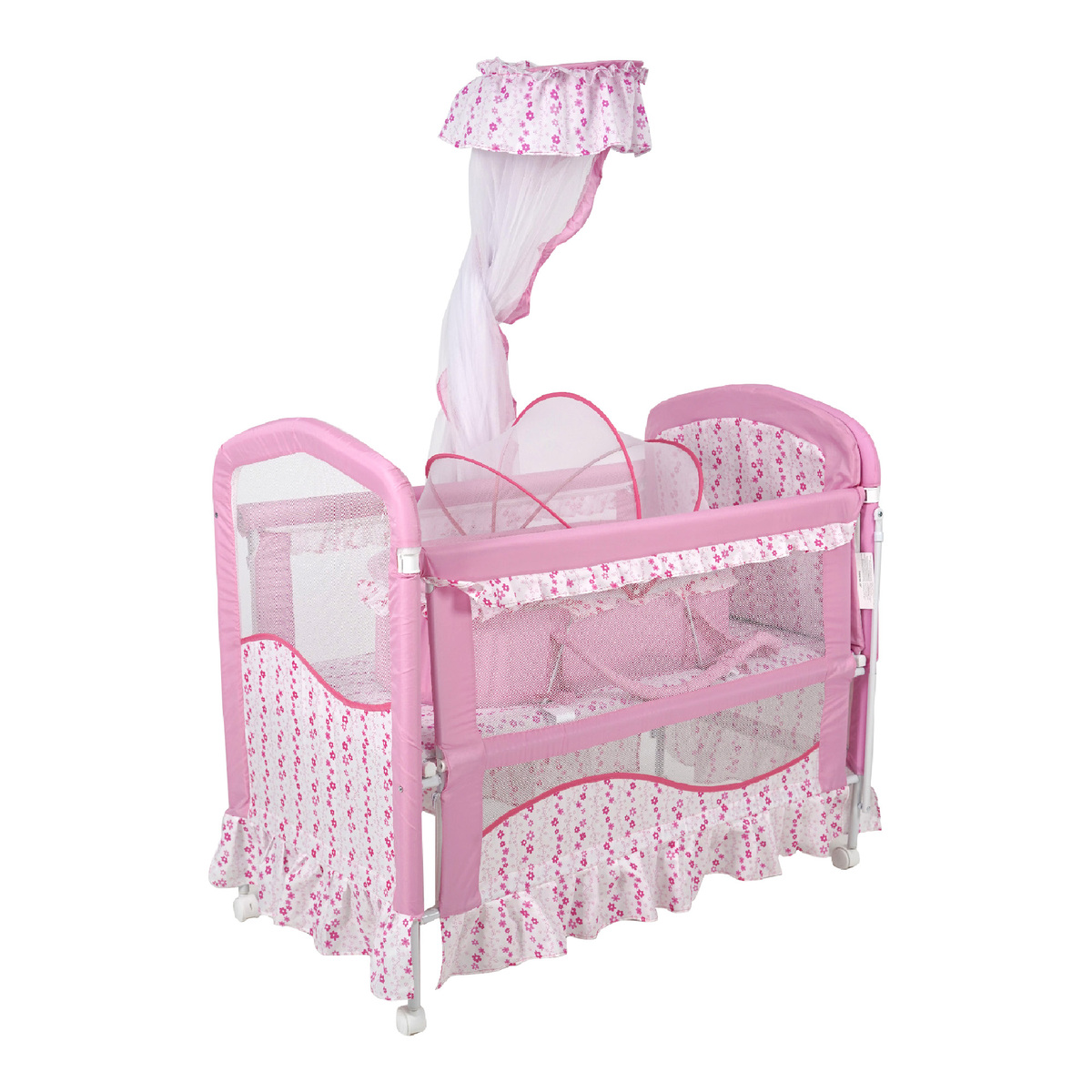 First Step Baby Steel Bed P126 L Pink