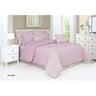Cannon Solid Striped Collection 100% Cotton Quilt Cover 168x218cm 144 Thread Count Tea Rose