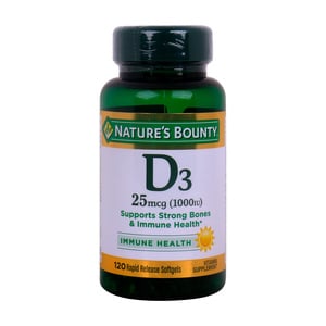 Nature's Bounty Vitamin D3 25mcg 120pcs